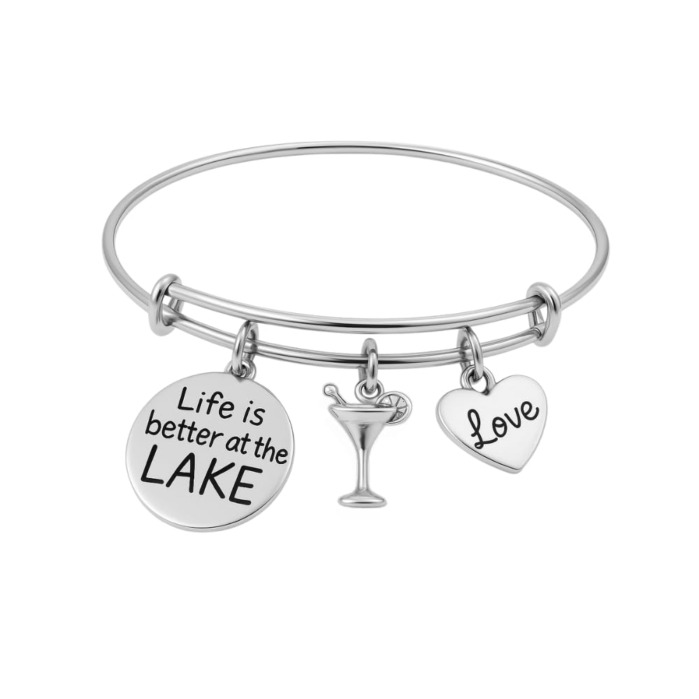 Infinity Collection Life is Better at The Lake Bracelet, Lake Jewelry, Gift for Lake Girls