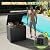 KFY 35 Gallon Resin Deck Box with Lockable Latch, Waterproof UV-Resistant Multi-Purpose Outdoor Storage for Patio Cushions, Garden Tools & Package Storage, Black