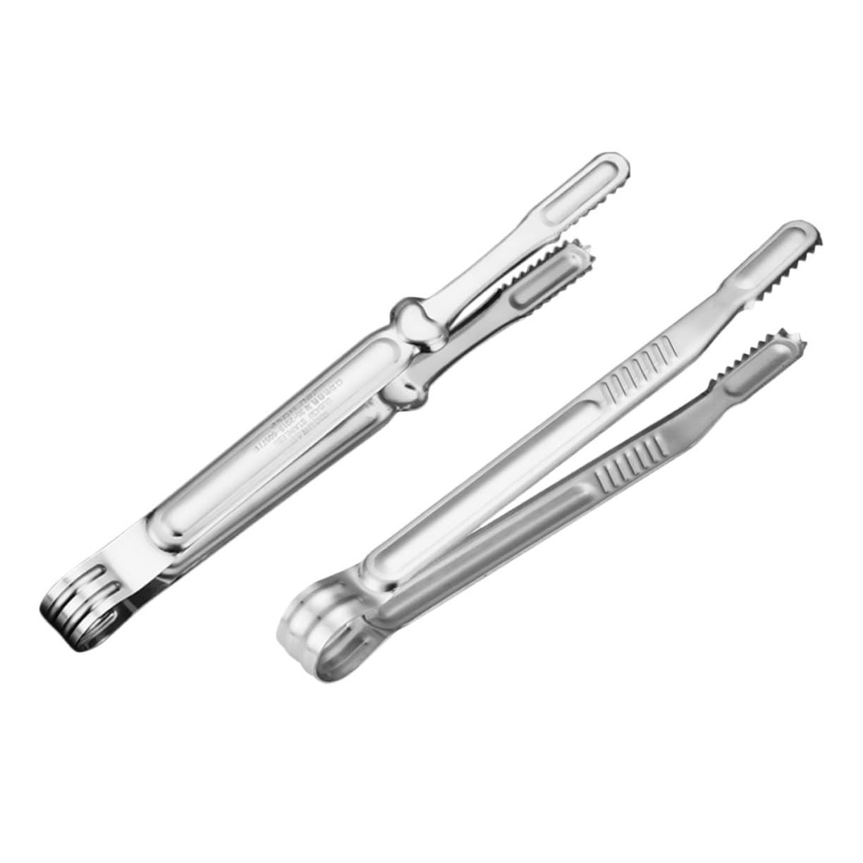 BESTonZON 2Pcs Stainless Steel Bbq Tongs Grilling Clips for Korean Bbq Picnic Kitchen Use Durable Lightweight Food Clips with Smooth Handle for Comfortable Grip