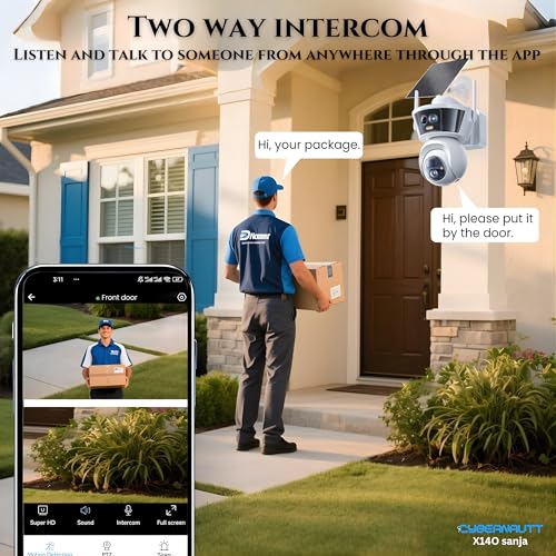 Image of XUGA-Cybernautt SeriesX14O Sanja Dual Lens 12MP 4G Dual Solar Camera | Color Night Vision | Motion Detection | Water Proof | PTZ | Use Air-tel 4G Sim