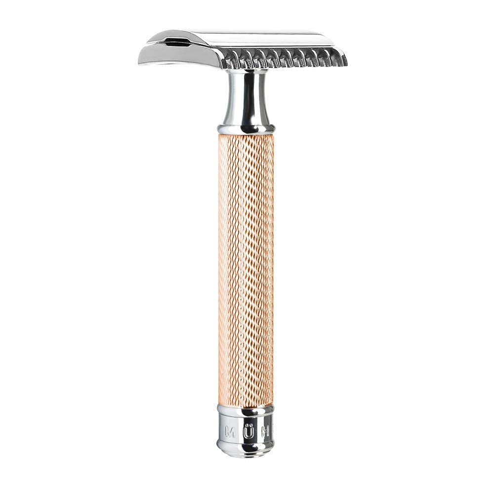MÜHLE R41 Open Tooth Comb Double Edge Safety Razor (Rose Gold)