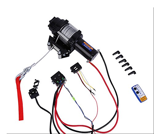 Winche eléctrico 12V 4000lbs con control remoto inalámbrico miniatura 7