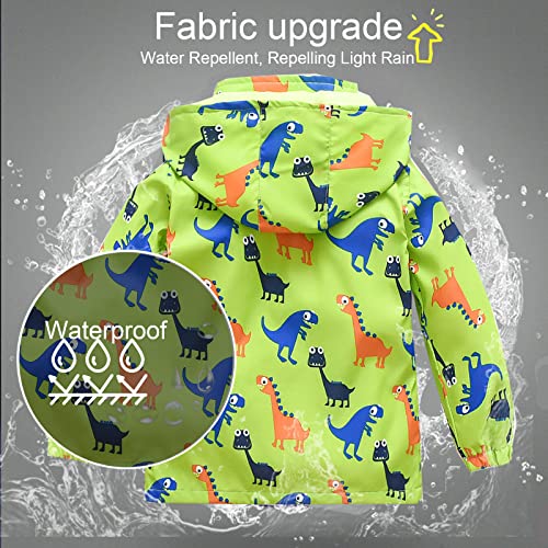 Image of HZXVic Toddler Boys Raincoat Waterproof,Lightweight Kids Rain Poncho Jacket Windbreaker Outwear Coat