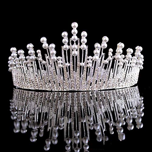 CPHGG Diademe für Damen Koreanische Brautschmuck Strass perlenschmuck Hochzeit Prinzessin Haarschmuck