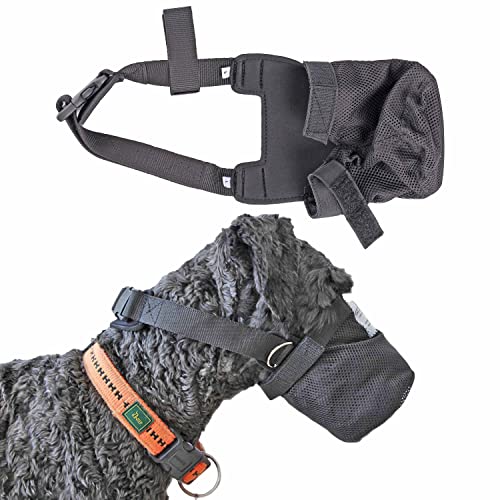 Dog Muzzle with Safety Mesh for Long Snouts