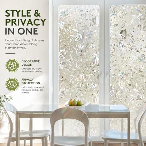 Vinilo decorativo para ventana 3D efecto vidriera 17.7 x 78.7 in miniatura 3