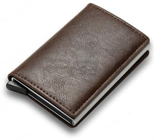 Simplofficial SIMPL Toggl™ Wallet Men's Genuine Leather Wallet RFID Blocking Credit Card Holder Minimalist (Coffee)