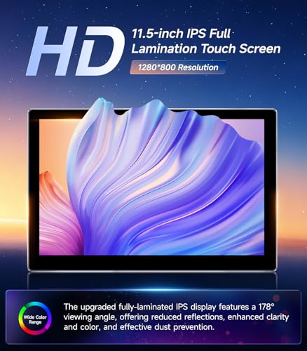 Image of Car Radio Stereo for Toyota Tacoma 2016-2023, Wireless CarPlay Android Auto | 11.5'' IPS HD touchscreen, 64G storage, 5G WiFi GPS navigation, phone link, Bluetooth, AM FM SWC, 1080P backup camera