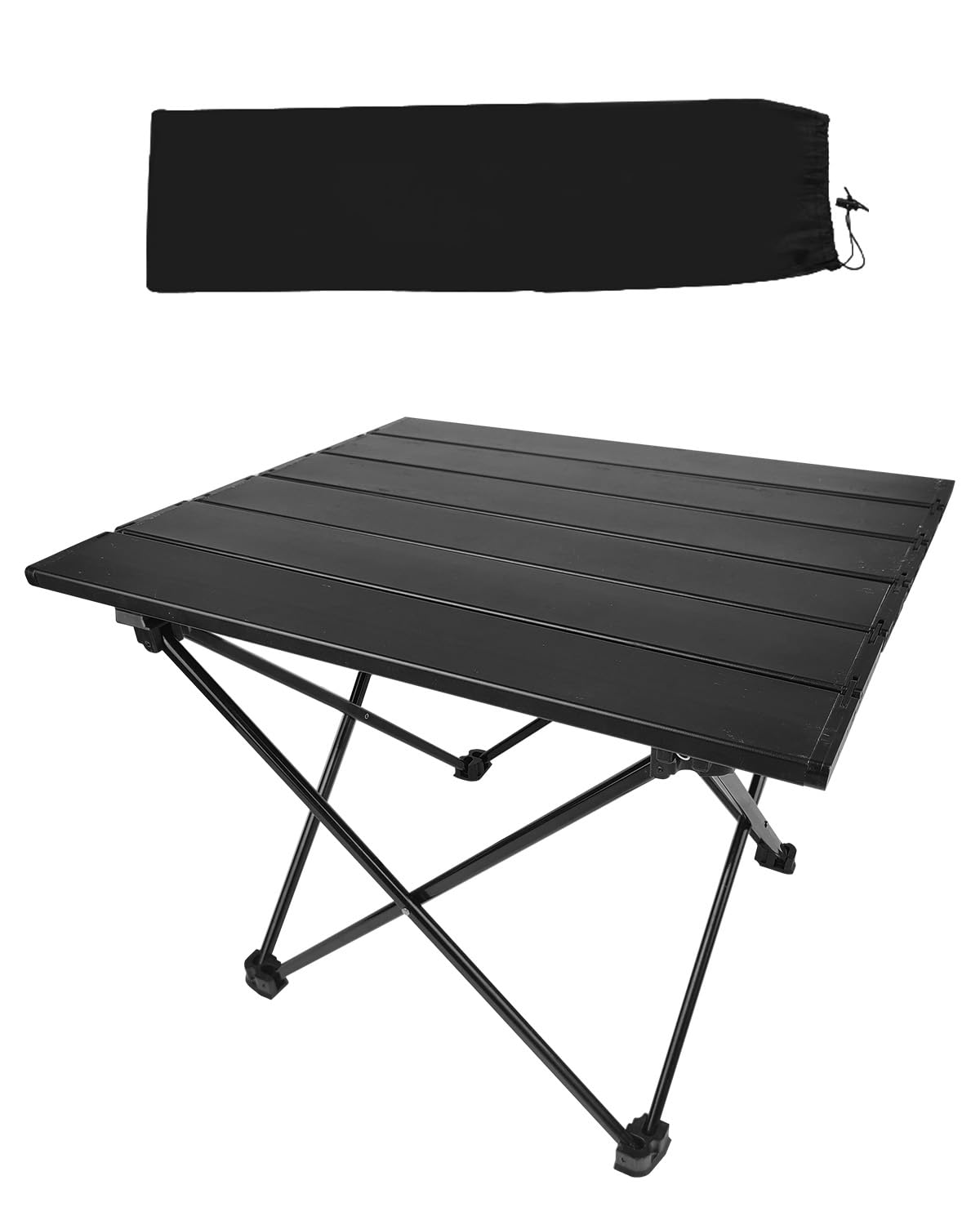 Portable Camping Table, Small Folding Camping Table with Carry Bag, Lightweight Aluminum Foldable Outdoor Table, Compact Picnic Table for Camping, Hiking, Fishing, BBQ, Garden, Patio, Beach, Travel