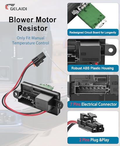 Image of HVAC Blower Motor Resistor for 1999-2006 Chevy Avalanche Silverado Tahoe Suburban & GMC Sierra Yukon | OE Replacement Part #22807122, 973-409, 89019089, 15-81087 | Manual AC Control Module