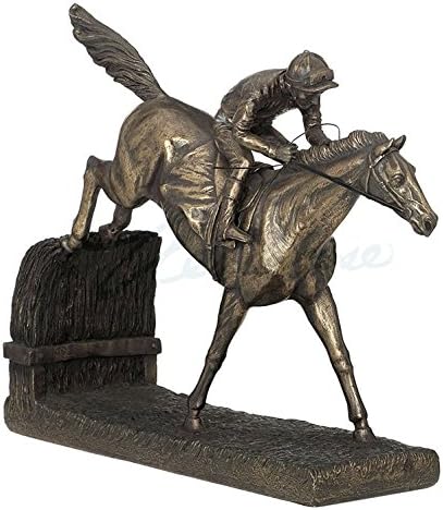 Veronese Design - Estatua de aterrizaje de caballos (metal fundido, acabado en bronce