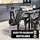 PartyWoo Tischdecke Schwarz, 137 x 274 cm/ 54 x 108 Zoll Rechteckige Abwaschbar für 6 bis 8 Fuß Tisch, Tischtuch, Table Cloth, wasserdichte Tischdecke für Party, Geburtstag (1 STÜCK)