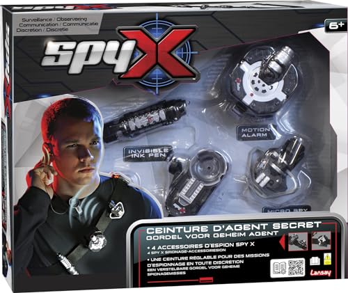 Lansay - Spy X - Kit d'Espionnage pour Enfants dès 6 Ans - Équipement Agent Secret Complet - Missions Passionnantes Haute Technologie - Jeu de Rôle Éducatif -...