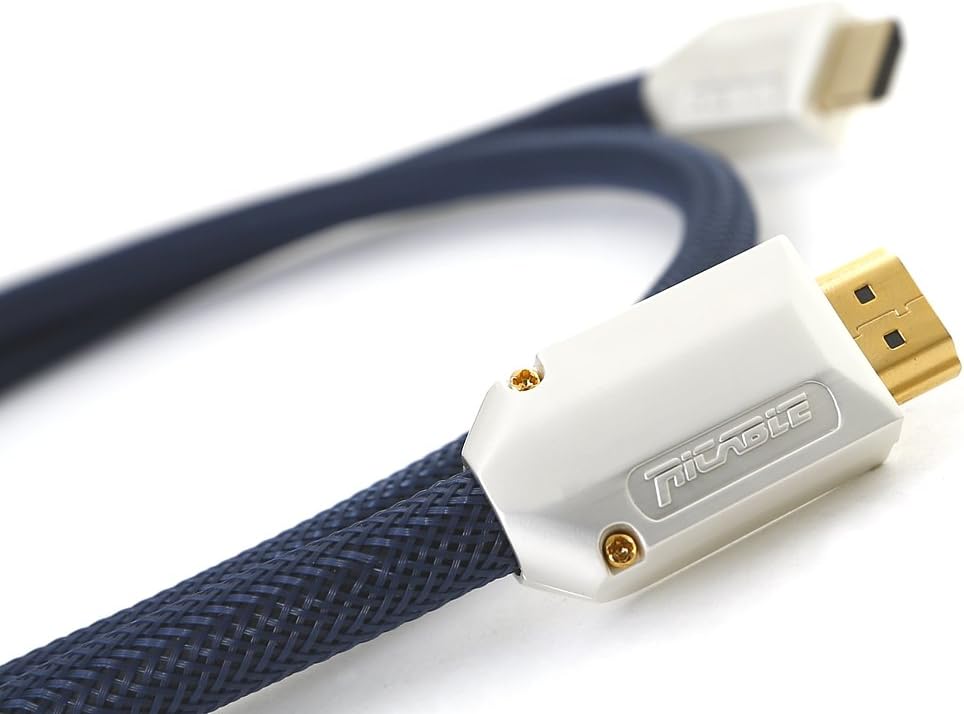 Ricable Supreme F75 - 7,5 Meter (24,6 feet) - Cable HDMI 2.0 High Speed 3D Certified Cable with Ethernet planned for the passage in ducts and conduicts ones with removable connector and Bandwith 29 Gbps. Hi-Fi quality for AV HD connection with 24 AWG single crystal OCC copper conductors and shielded gold plated connectors. Italian Design and Lifetime Warranty on site
