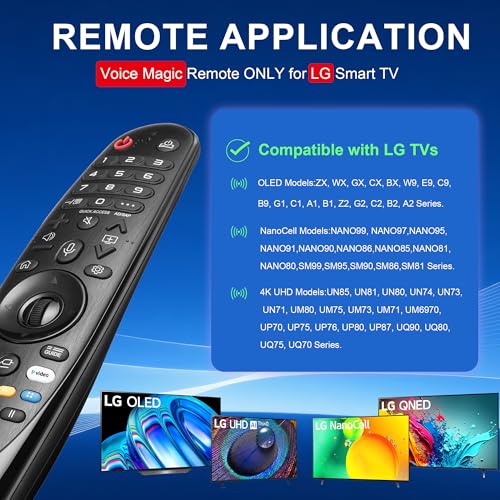 Image of Replacement for LG TV Remote Magic Remote Control AKB75855501 Compatible with Many LG OLED QNED NanoCell Webos Smart TV Models AN-MR20GA MR19BA MR18BA, with Voice and Pointer Function,Google /Alexa