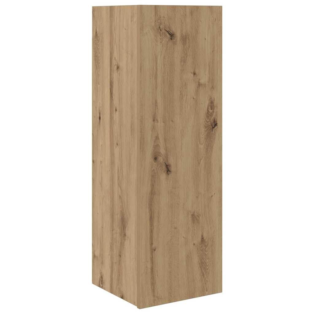 TV-Schrankset Wandmontiert 3-teilig Artisan-Eiche Holzwerkstoff, Modernes Media-Center für Wohnzimmer, Robuste Aufbewahrungslösung, 180 kg Traglast