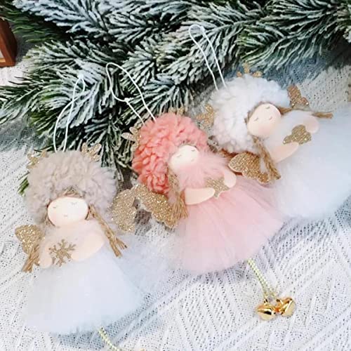 Fzbnsrko 3Pcs Angel Doll Pendant Tree Hanging Ornaments,Christmas Angels Ornament Plush Angel Doll Pendant For Christmas Party New Year,Party,Wedding,Valentine's Day Decoration(Random Color) #TOP3
