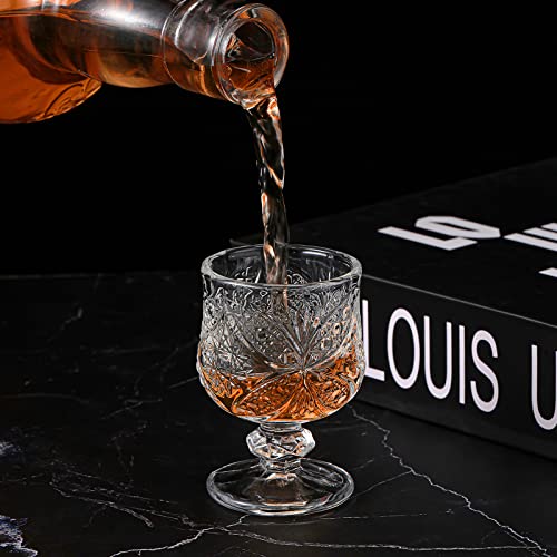 1.75 Oz Shot Glasses Set Fancy Cute Shot Glasses Cordial Crystal Shot Glassware Clear Embossed Glass Snifters Drinkware For Wine Sherry Vodka Cocktail Beverage Wedding Party Bar Supplies (12 Pieces) #TOP5