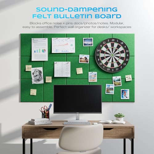 Image of 22 Pack Self-Adhesive Acoustic Panels, 12 inch X 12 inch X 0.4 inch High-Density Sound Proof Foam Panels for Walls, Soundproof Wall Panels for Home & Office (Green)