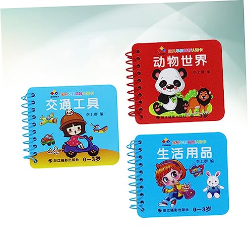 TOYANDONA 3Pcs Livros Para Bebês Livros De Bebê Inglês Livros De Aprendizagem Do Bebê Livro Do Bebê