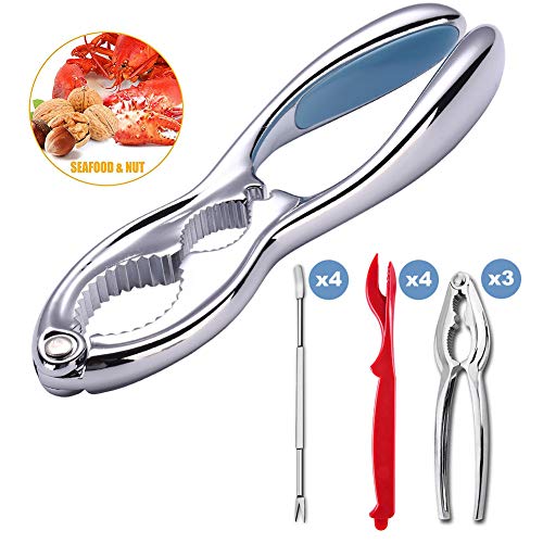 Seafood Cracker Tools Set Lobster Crab Leg Nut Crackers and Picks Walnut Pecan