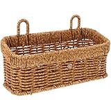 HäNgender Aufbewahrungskorb Aus Kunststoff-Rattan FüR Knoblauch Und Ingwer - Vielseitiger Wandkorb FüR Obst Und GemüSe