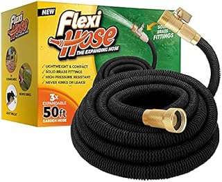 Flexi Hose Upgraded Expandable Garden Hose Extra Strength 3/4" Solid Brass Fittings