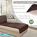 U-NICE HOME Sectional Couch Cover for Dogs Pets Chaise Lounge Reversible Sofa Cover Furniture Protector with Elastic Adjustable Strap, Coffee/Beige