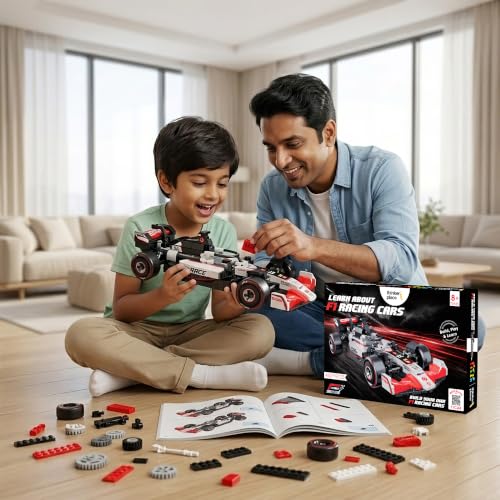 Image of Meteor F1 Race Car Building Block Toy Set for 7+ (462 Pcs)