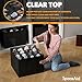 SpaceAid Shoe Organizer for Closet, 2 Pack Foldable Shoe Storage Containers Baskets Boxes Bins w/Adjustable Dividers, Fits 16-32 Pairs, Black