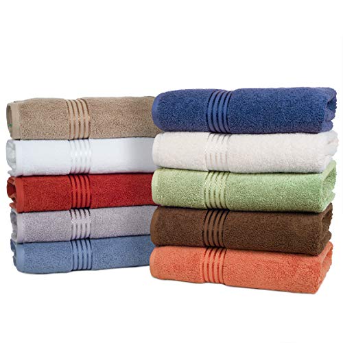 Lavish Home 100% Cotton Hotel 6 Piece Towel Set - Silver 28"X54.5"X0.25" #TOP2