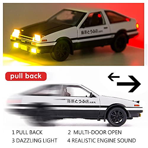 BDTCTK Modelo Auto AE86 Initial D 1:24 Negro miniatura 4