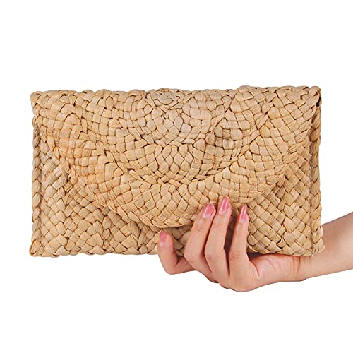 Jywmsc Vrouwen Stro Clutch Purse Zomer Strand Tassen Envelop Portemonnee Geweven Handtassen - Image 4