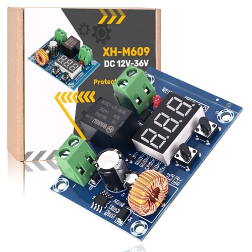 2pcs 12V-36V DC Digital Low Voltage Protector Disconnect Switch Cut Off Over Discharge Protection Module for Lead Acid Lithium Battery Solar Panel Lighting System