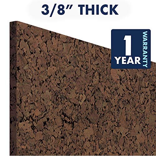Quartet Cork Board Bulletin Board Tiles, 12" X 12", Corkboard, Mini Wall Bulletin Boards, Decorative Pin Boards For Home Office Decor, Home School Message Board, Modular, Dark Brown, 4 Pack (15050Q) #TOP3