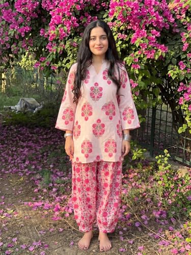 Image of ANNI Designer Afgani Salwar Suit for Women Viscose Printed | Co Ord Set for Woman | Straight Kurta Outfit Mandarin Collar Long Sleeve Ethnic Dress Stylish Womens Clothing