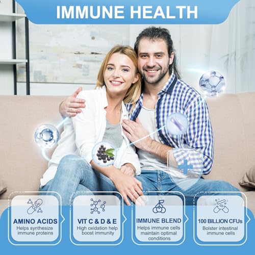 Probiotics for Women-Men Digestive Health with 100 Billion CFUs, Womens-Mens Probiotic for Immune Support and Gut Health with Prebiotics, multivitamin, 90 Veggie Caps (45 Days Supply) - Image 5