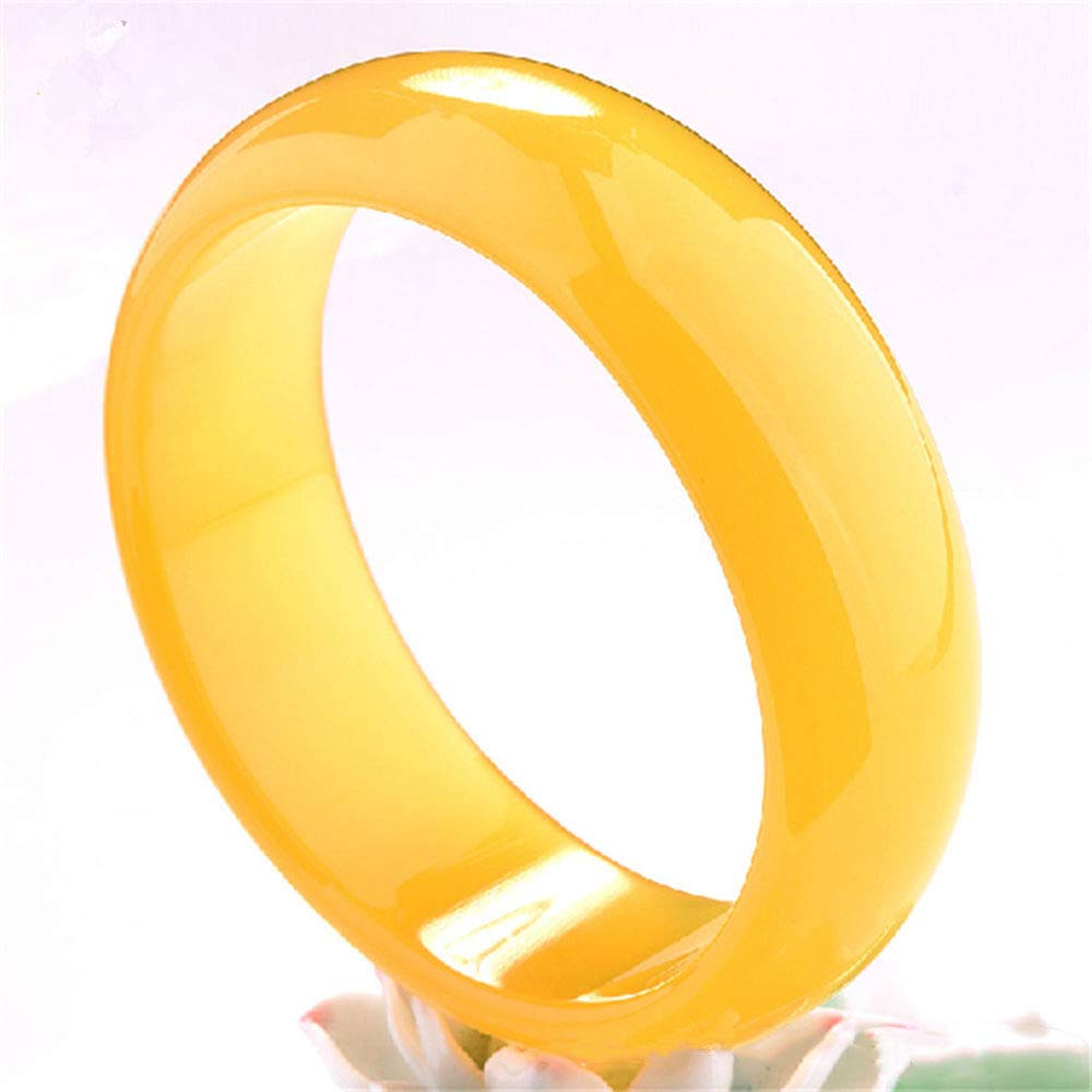 Bracciale di Giada per Donne, Braccialetto Cinese, Braccialetti di calceletti Spessi ampliati Naturali Bracciale Agata (60 mm)