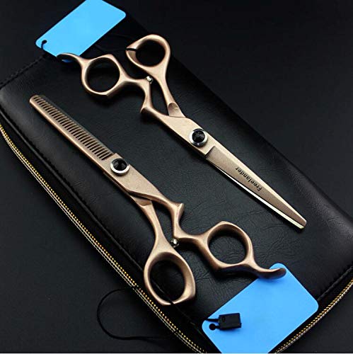 Tijeras Profesionales para Cortar el Cabello, Juego de Tijeras de peluquería de Acero Inoxidable, Tijeras de entresacar para Hombres, Mujeres, Mascotas, hogar, salón, barbería, 6 Pulgadas