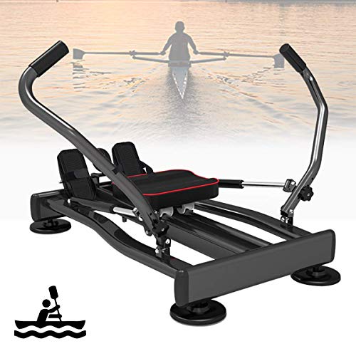 Image of Foldable Rowing Machines Ultra Silent Hydraulic Fitness Rowing Machine Rowing Machine for Indoor Kayak Rower with 4 Hydraulic Resistance Progress Tracking Suitable for Fitness Exercise