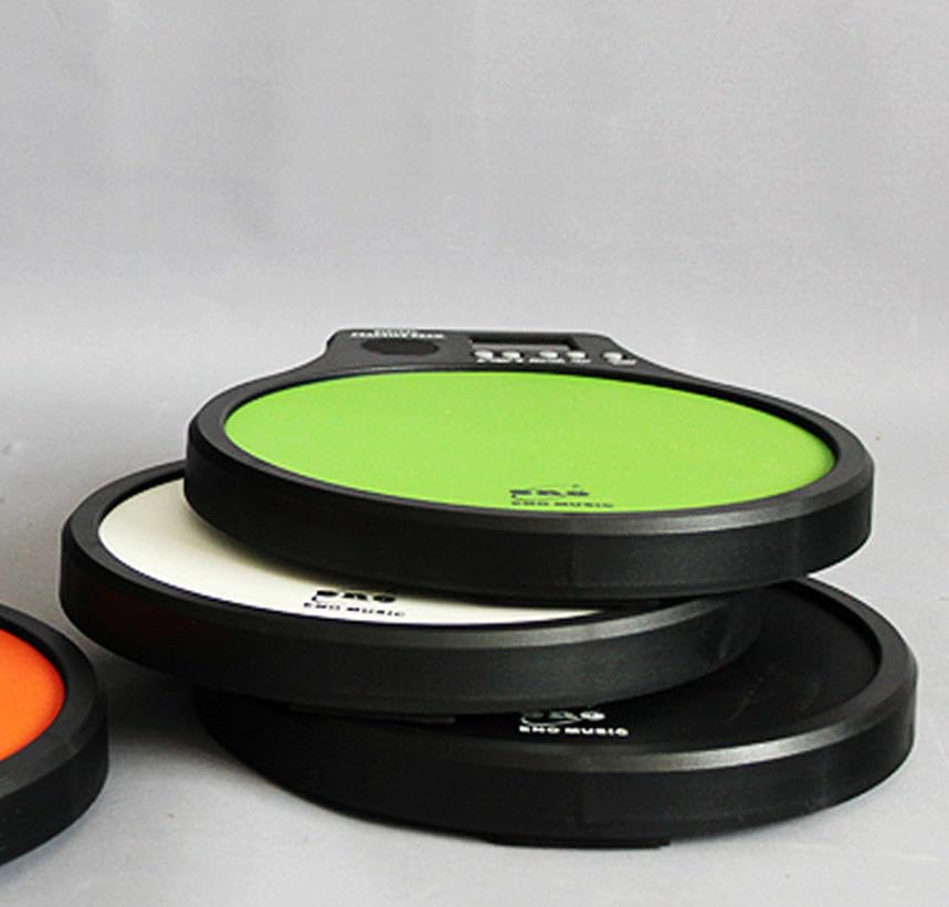 Pad de batería electrónica tonta metrónomo,almohadilla de práctica de batería portátil de 12 pulgadas,soporte plegable ajustable en altura,con baquetas bolsa de batería tonta bolsa de soporte
