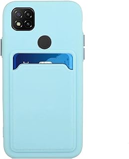 Miagon - Funda tipo cartera mate para Xiaomi Redmi 10A, ranura para tarjetas, ajuste delgado, funda protectora de TPU suave a prueba de golpes con bonito tarjetero, color azul