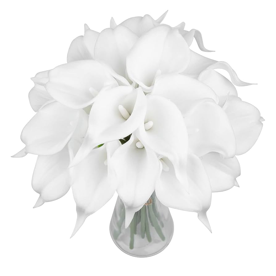 ホワイトブーケ 造花 カラリリー・オーキッド