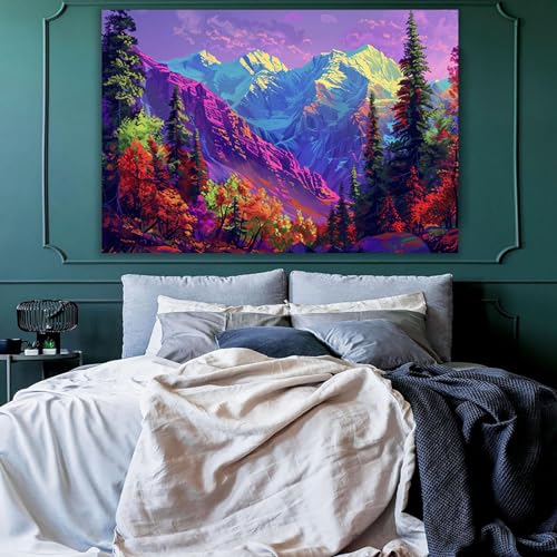 Toile intissée poster paysage encadrée 50x70cm pour habiller un mur vide facilement