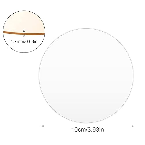 Miniatura 9 de DARENYI 5 piezas de disco de plexiglás acrílico transparente paneles de acrílico de plexiglás transparente de 8 pulgadas de diámetro 007 pies de