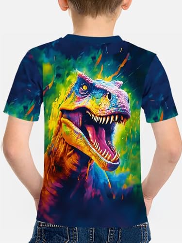 Image of Frogwill Boys Girls Shirts 3D Graphic T-Shirt Neon Clothes Short Sleeve Animal Print Tee 5-13 Years