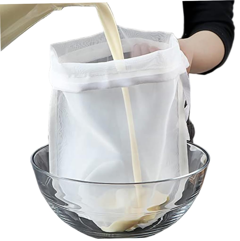 Licsaliwe Cheese Cloth Bags - 4-Pack Fine Mesh Nylon Strainer Bags, 6"x8" to 18"x24" for Yogurt Nut Milk