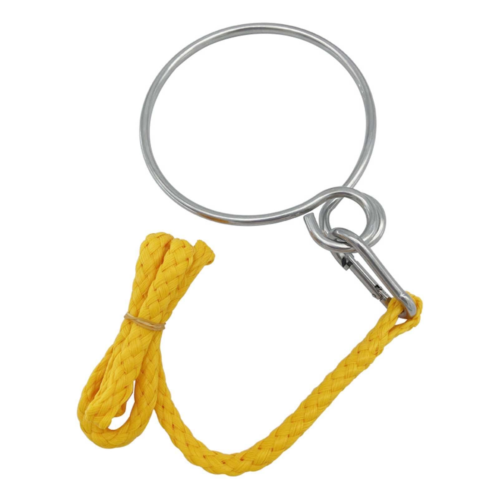 Anneau D’ancrage Marin En Acier Inoxydable – Cercle 130 Mm, Mousqueton Et Attache, Pour Système De Levage Jusqu’à 80 Lb (36 Kg)