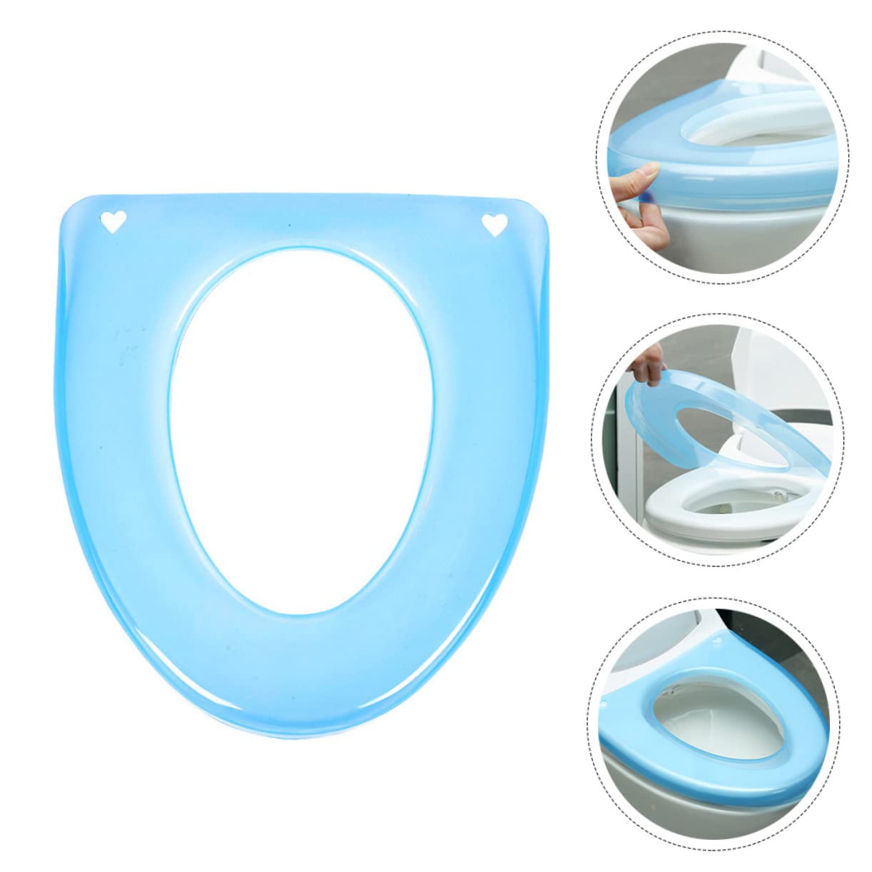 SEWACC Seat Cover Universal Pad Padded Liner Waterproof Pp Material for U/v Type Toilets Easy to Cle