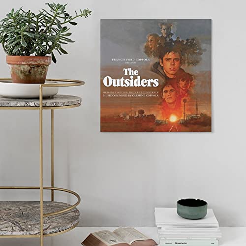 Poster De Pelicula The Outsiders Movie Posters,Coffee Decor,Vintage Posters Wall Art Paintings Canvas Wall Decor Home Decor Living Room Decor Aesthetic 28X28Inch(70X70Cm) Frame-Style #TOP4
